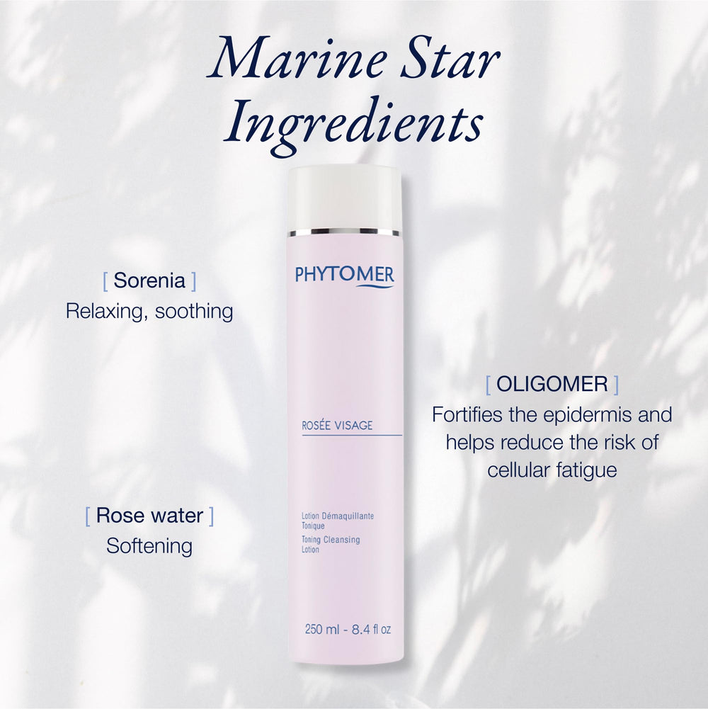 Phytomer ingredients display highlighting Oligomer and marine soothing benefit