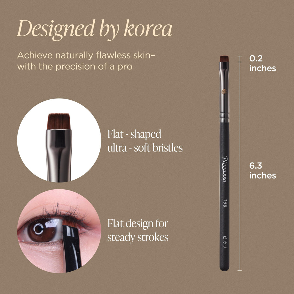 Piccasso 798 close-up of soft synthetic bristles for gentle blending