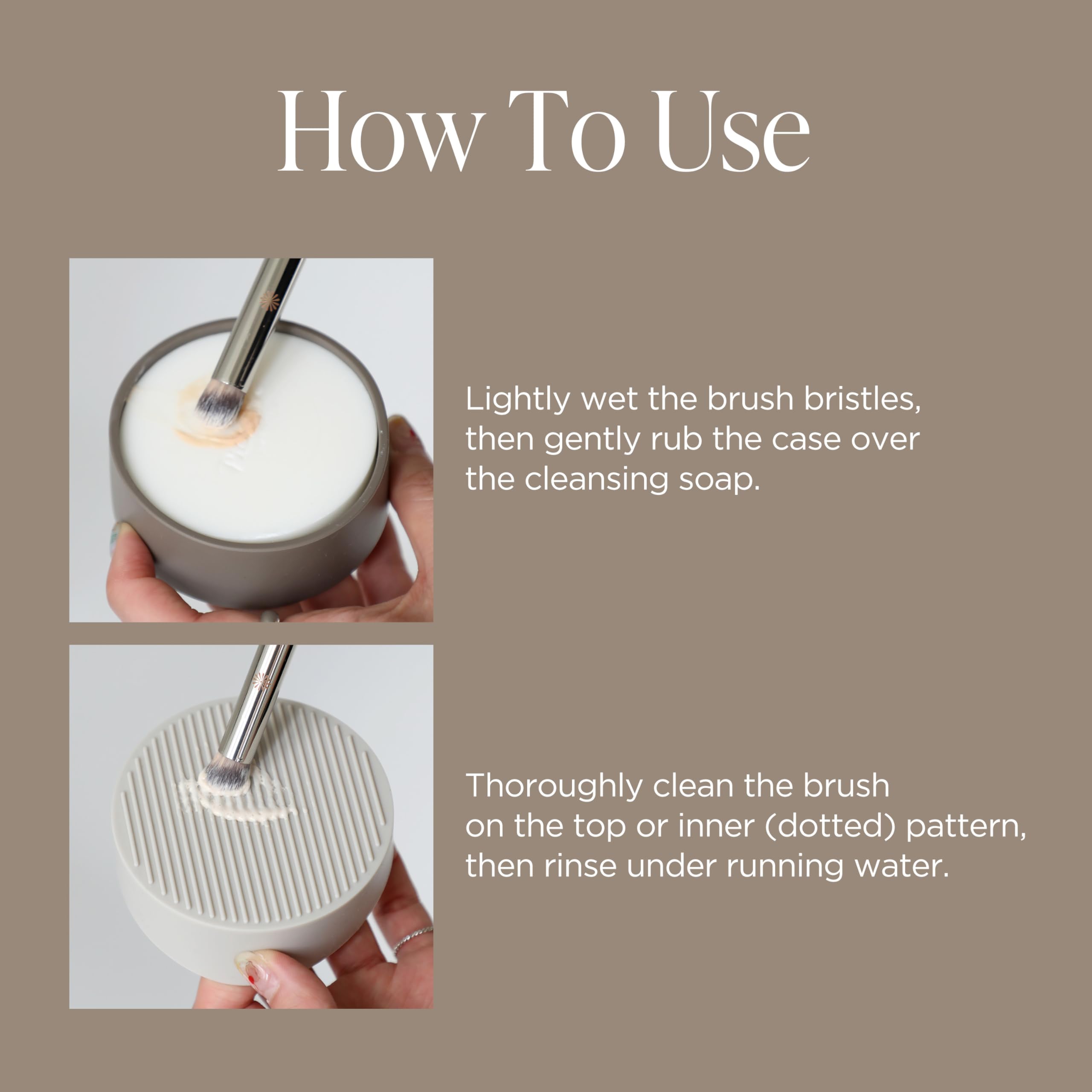 Piccasso brush scrubbing on mat, cleans bristles effectively and quickly