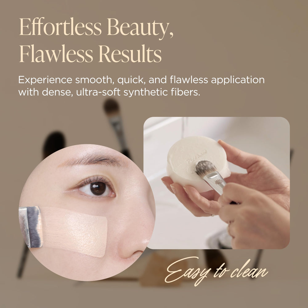 Piccasso FB11 applying cream foundation for controlled, buildable coverage