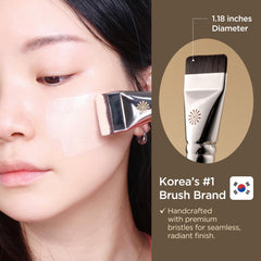 Piccasso FB11 synthetic bristles texture delivering smooth, even coverage