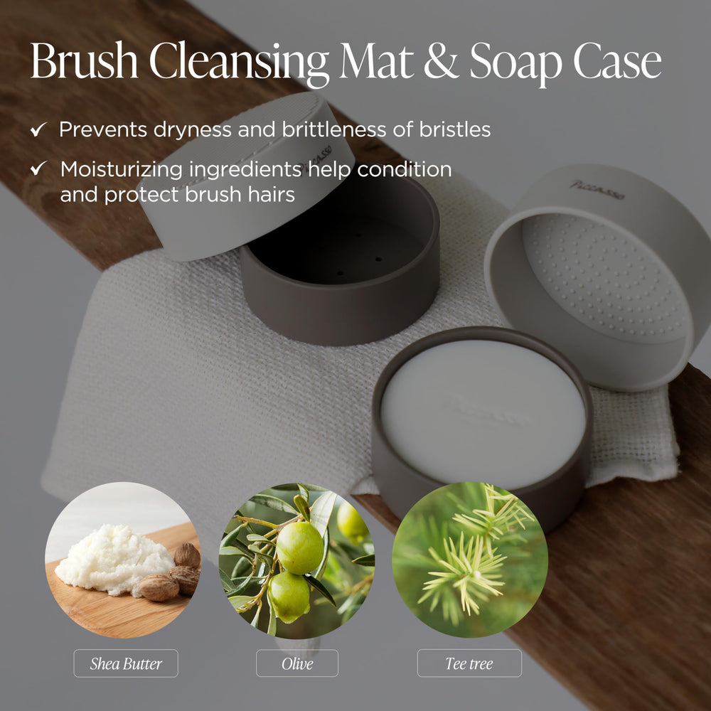 Piccasso solid soap bar top view, firm 100g formula for lasting use