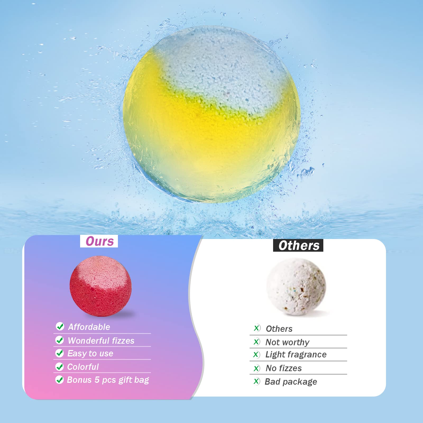 PickMora bath bomb fizzing in warm tub releasing color and scent for a relaxing soak