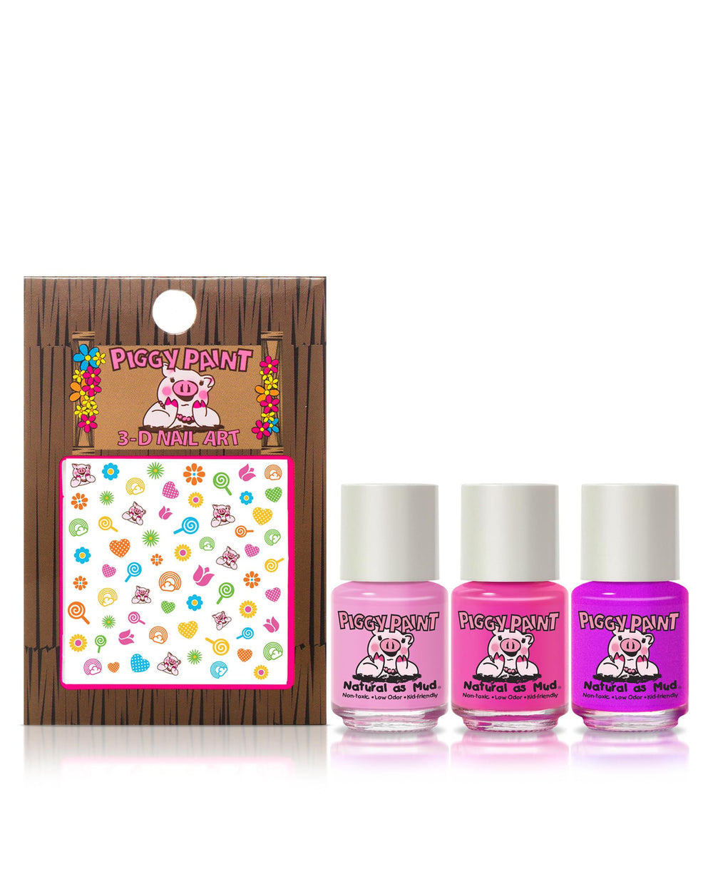 Piggy Paint bottle close-up highlighting the cap and label for easy application