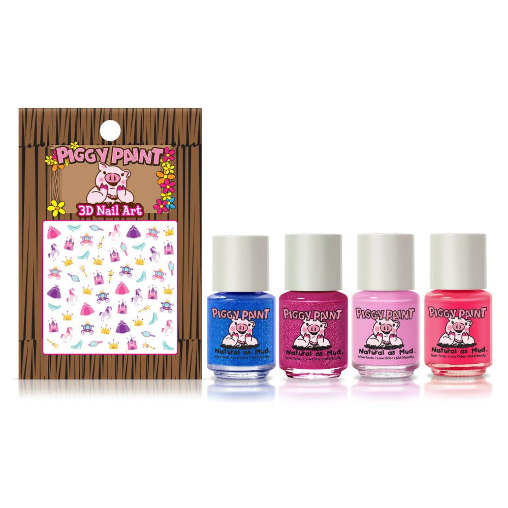 Piggy Paint four bottles arranged showing color range and fun