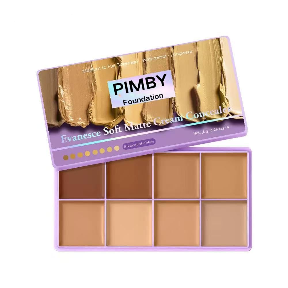 Pimby Foundation front packaging showing shade name and compact design benefit