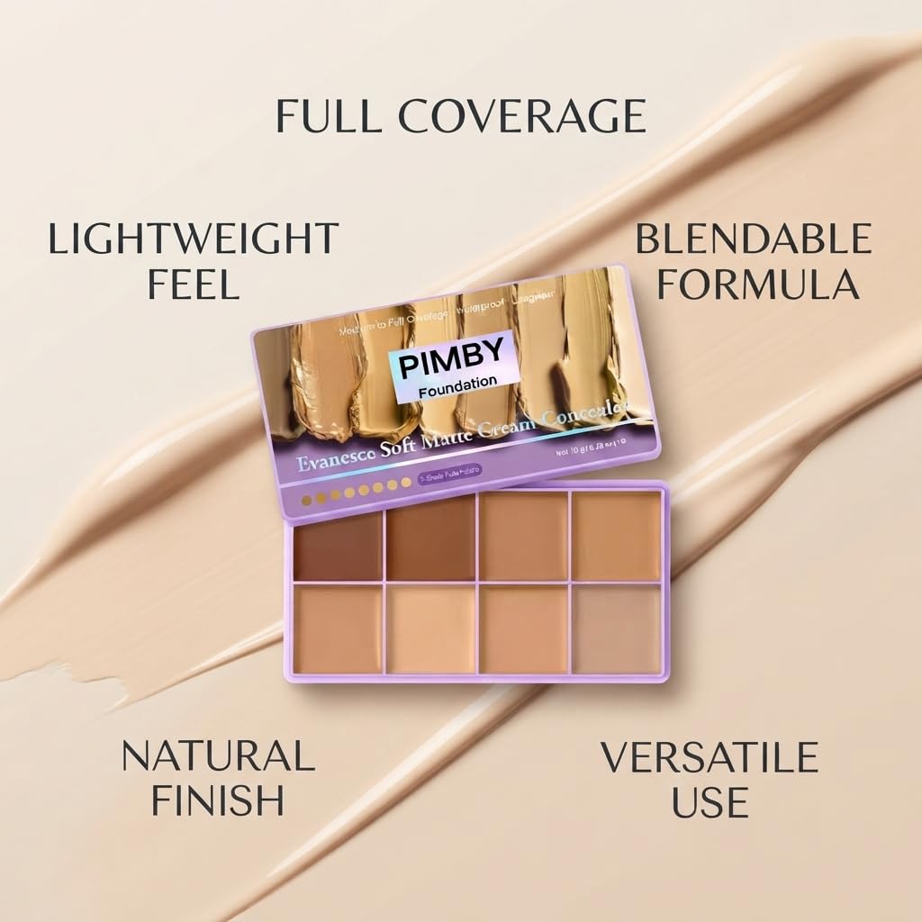 Pimby Foundation in handbag with mirror for quick touch-ups and everyday convenience