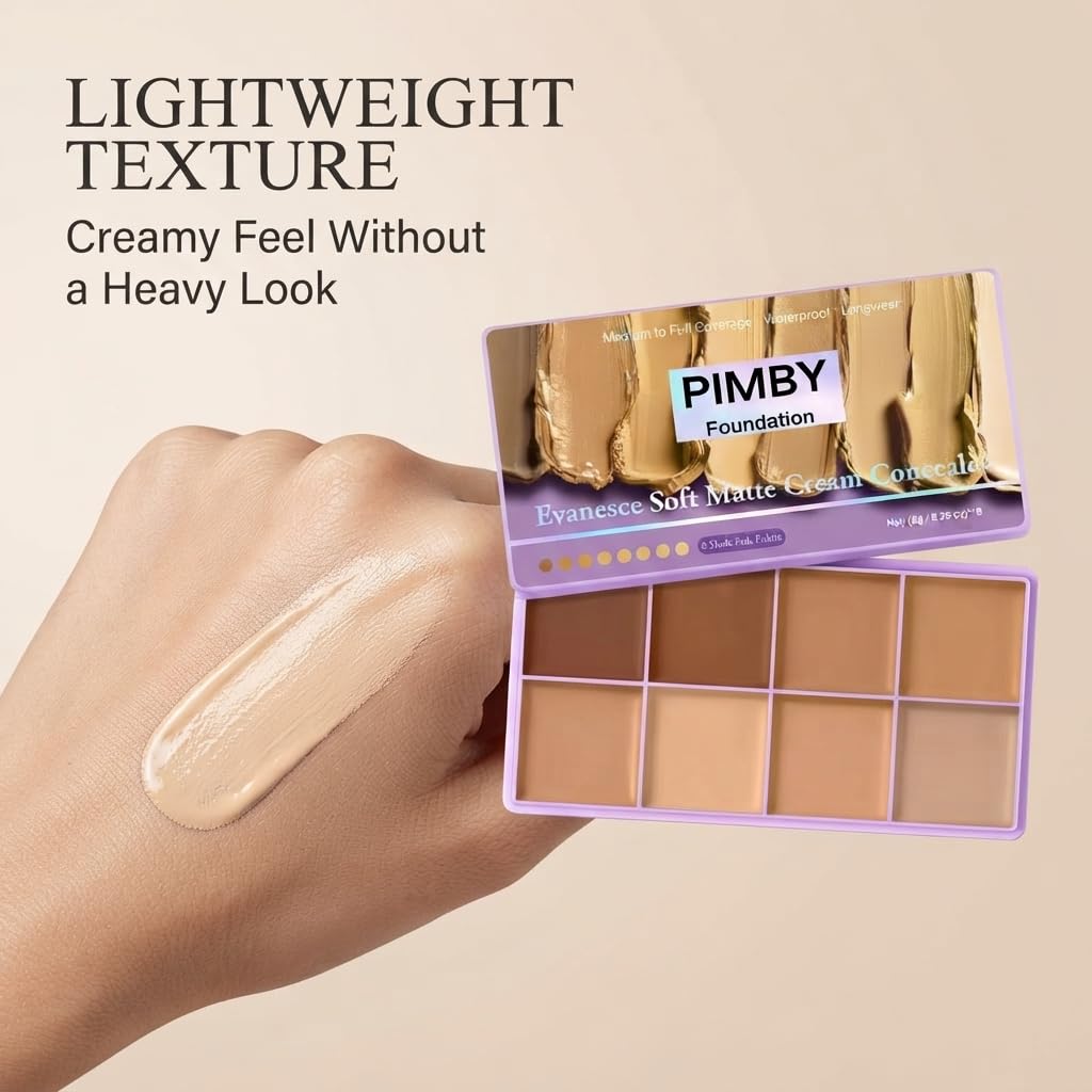 Pimby Foundation next to ruler to show compact size and travel-friendly benefit