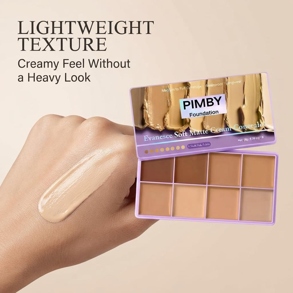 Pimby Foundation next to ruler to show compact size and travel-friendly benefit