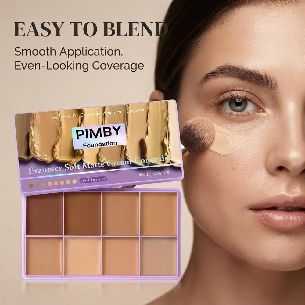 Pimby Foundation swatch on arm demonstrating coverage and blendability benefit