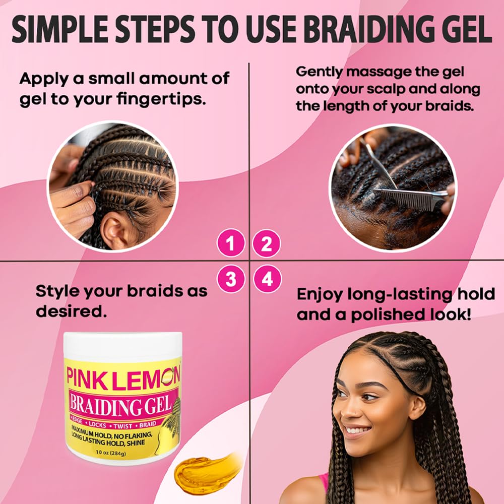 PINK LEMON smoothing edges for neat hairline and polished look