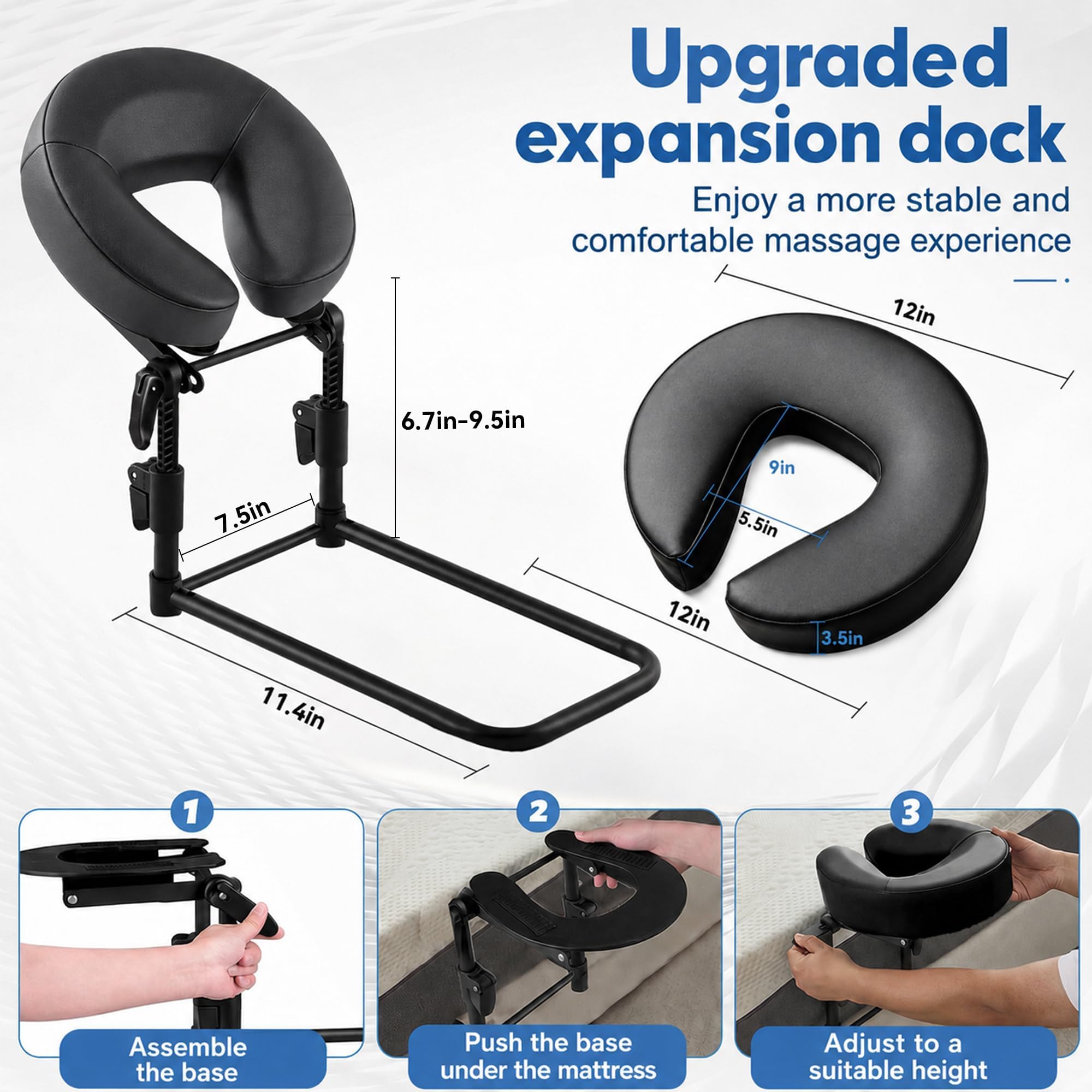 Pinkaty headrest folded for storage demonstrating compact, space-saving benefit