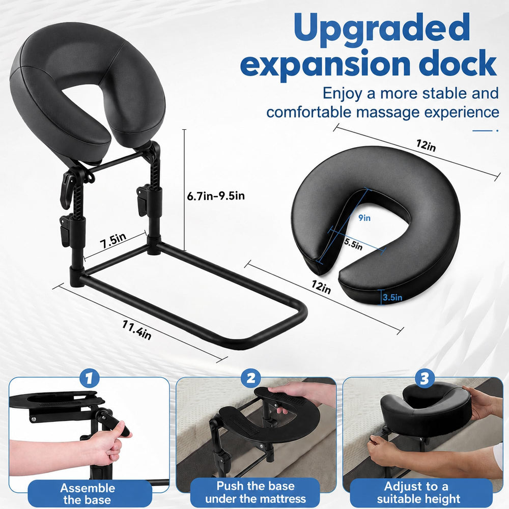Pinkaty headrest folded for storage demonstrating compact, space-saving benefit