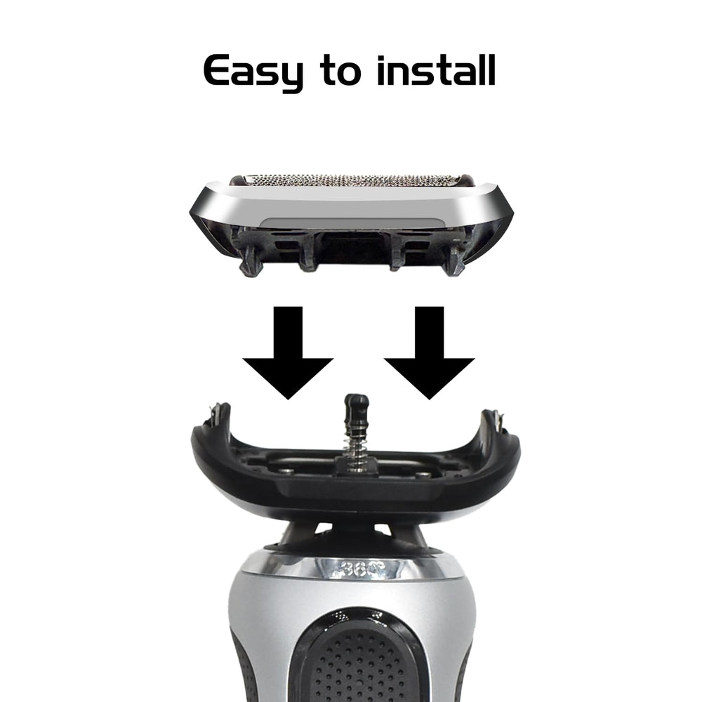 Pinkind replacement head in use on face for comfortable close shave