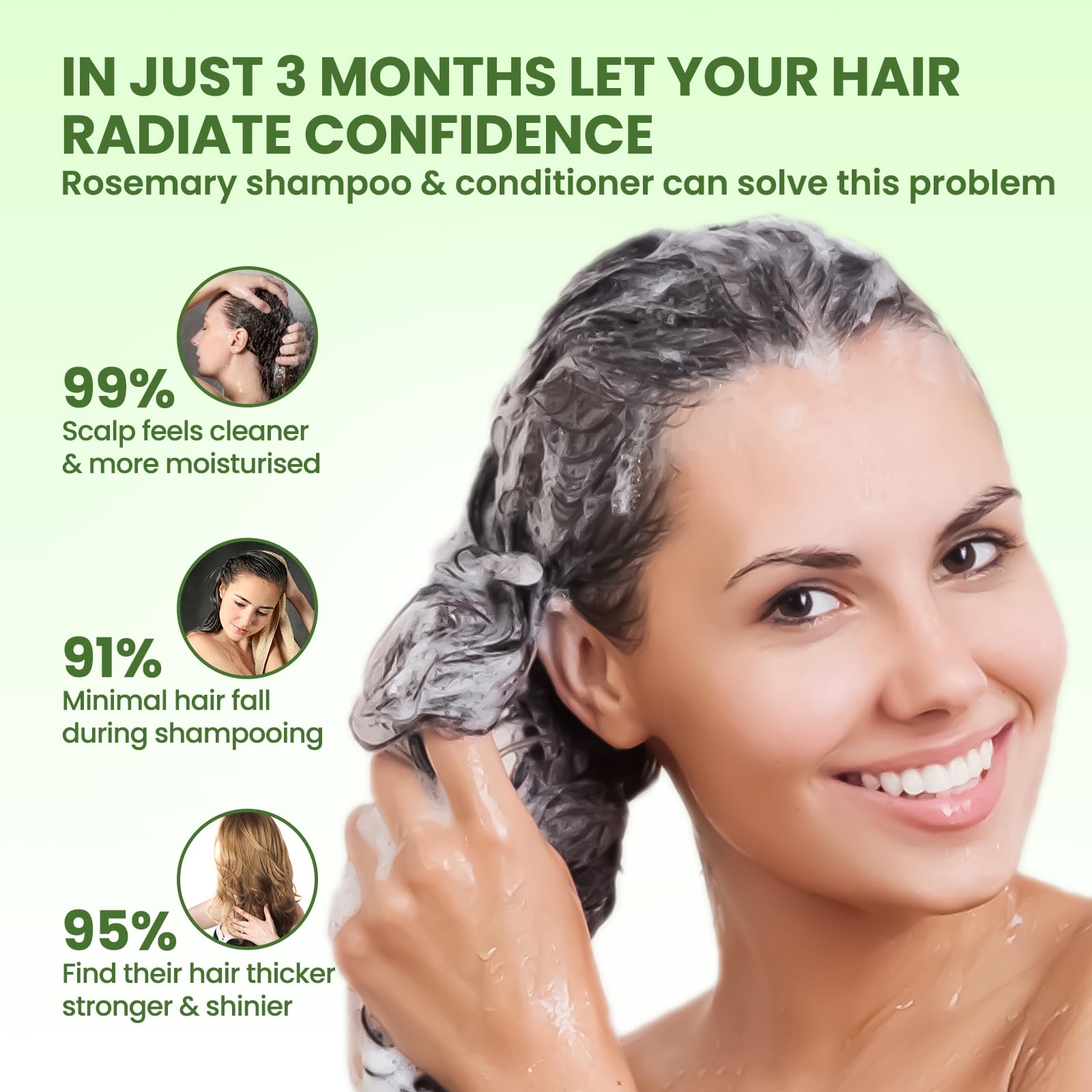PIPIHUA rosemary, tea tree and peppermint ingredients highlighting natural boost