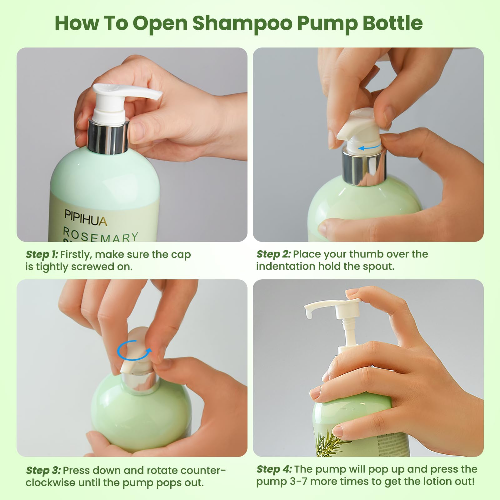 PIPIHUA shampoo placed on bathroom shelf suggesting daily routine benefit
