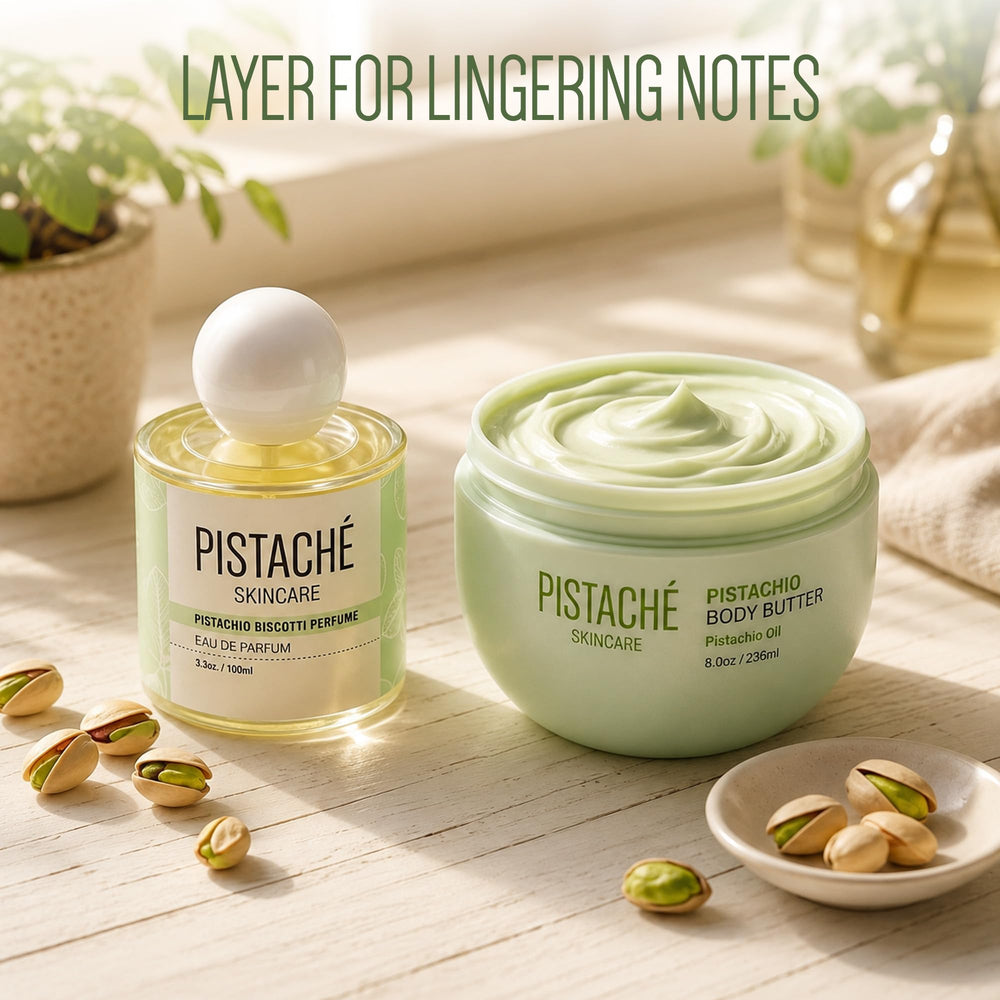 Pistaché Skincare before and after elbow image showing improved texture