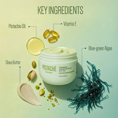Pistaché Skincare label close-up showing ingredient transparency and trust