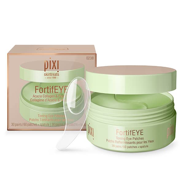 Pixi FortifEYE contents with scale showing patch size and single-use format