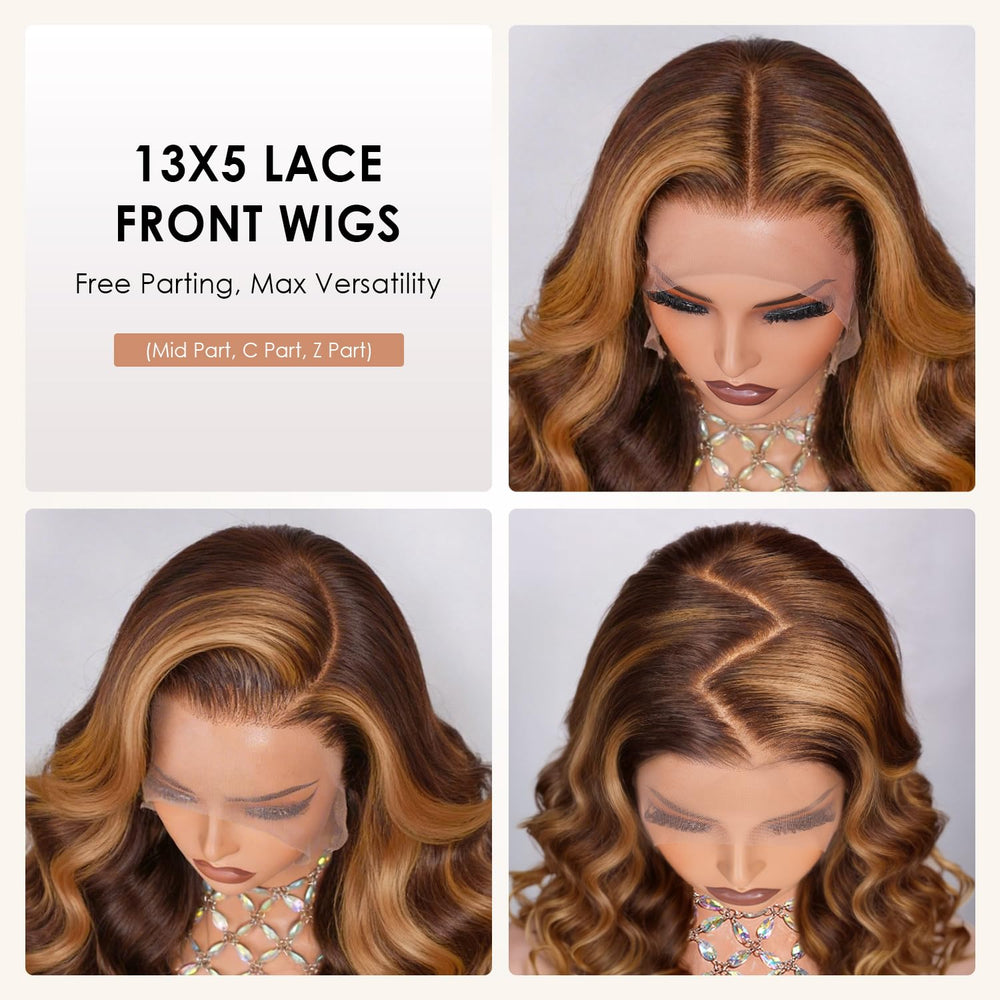Pizazz close-up of pre-plucked hairline highlights seamless lace blending