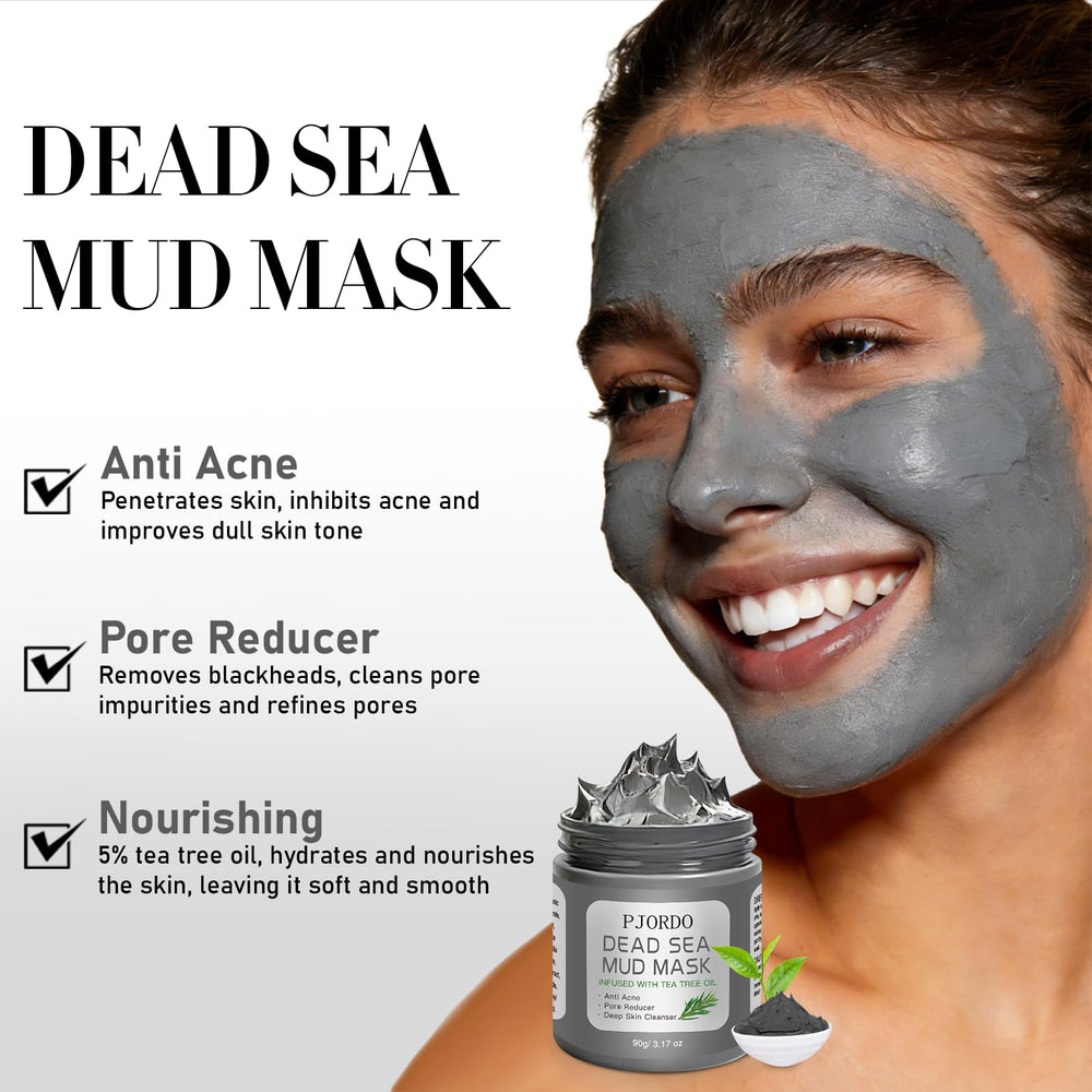 Pjordo green tea avocado mask applied on hand, soothing antioxidant benefit