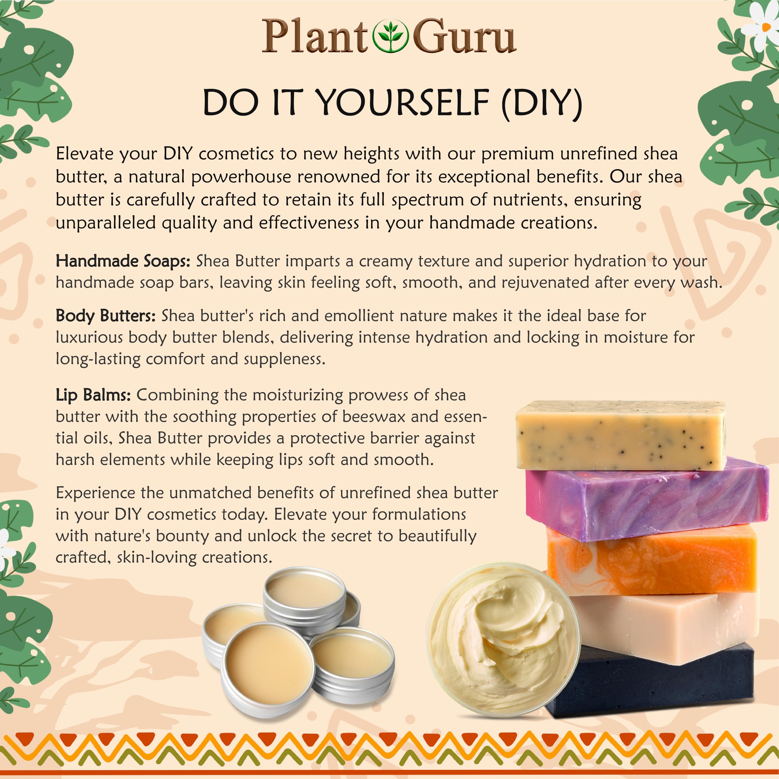 Plant Guru butter in glass jar with label showing clean presentation benefit