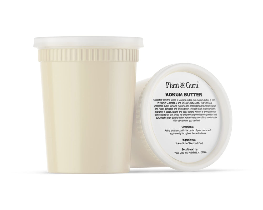 Spoon scooping Plant Guru kokum butter texture for easy blending benefits