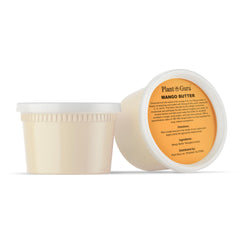 Plant Guru wooden scoop with solid mango butter demonstrating easy portioning