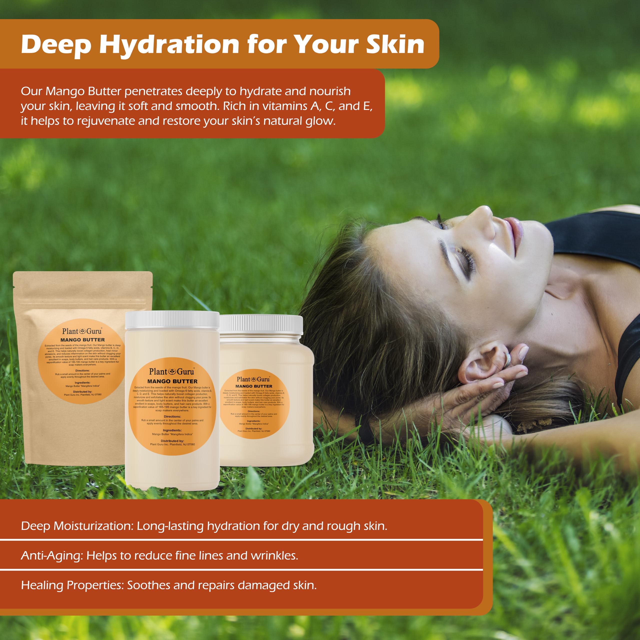 Plant Guru mango butter alongside soap ingredients for DIY soap making benefits