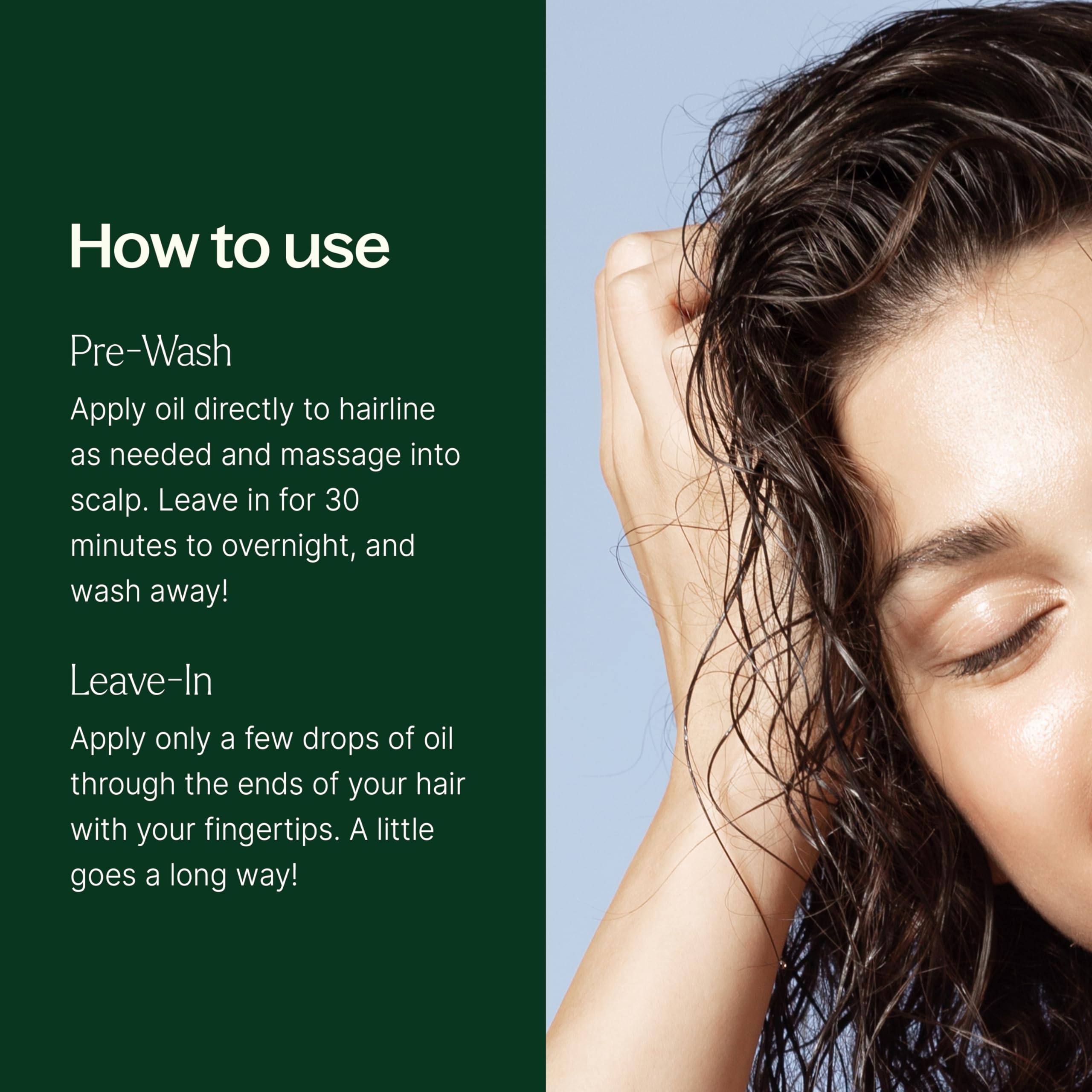 Plant Therapy label close-up listing rosemary castor almond oils benefit