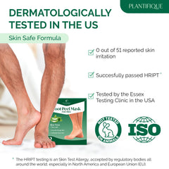 PLANTIFIQUE application in use with a man wearing booties for easy home treatment