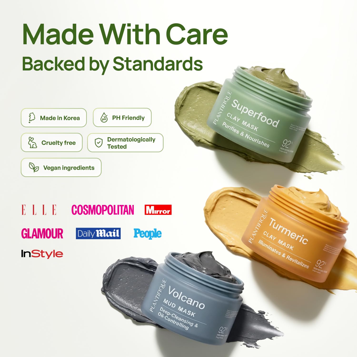PLANTIFIQUE label close-up showing ingredient highlights and dermatologically tested claim
