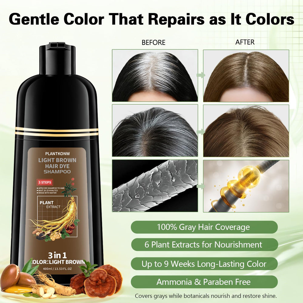 Plantkonw being applied to wet hair demonstrating simple at-home use