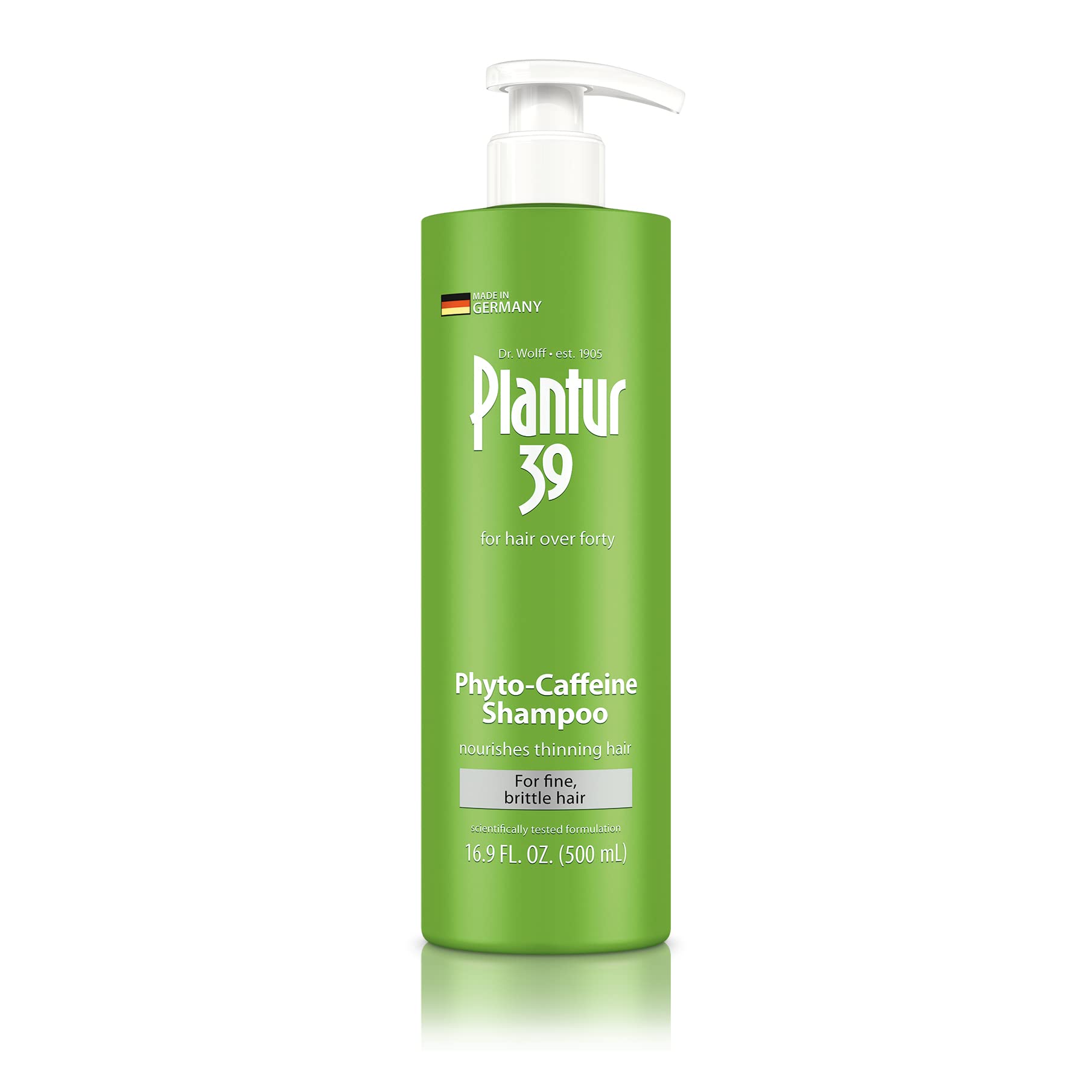 Plantur bottle front view showing label and volume for clear identification and trust