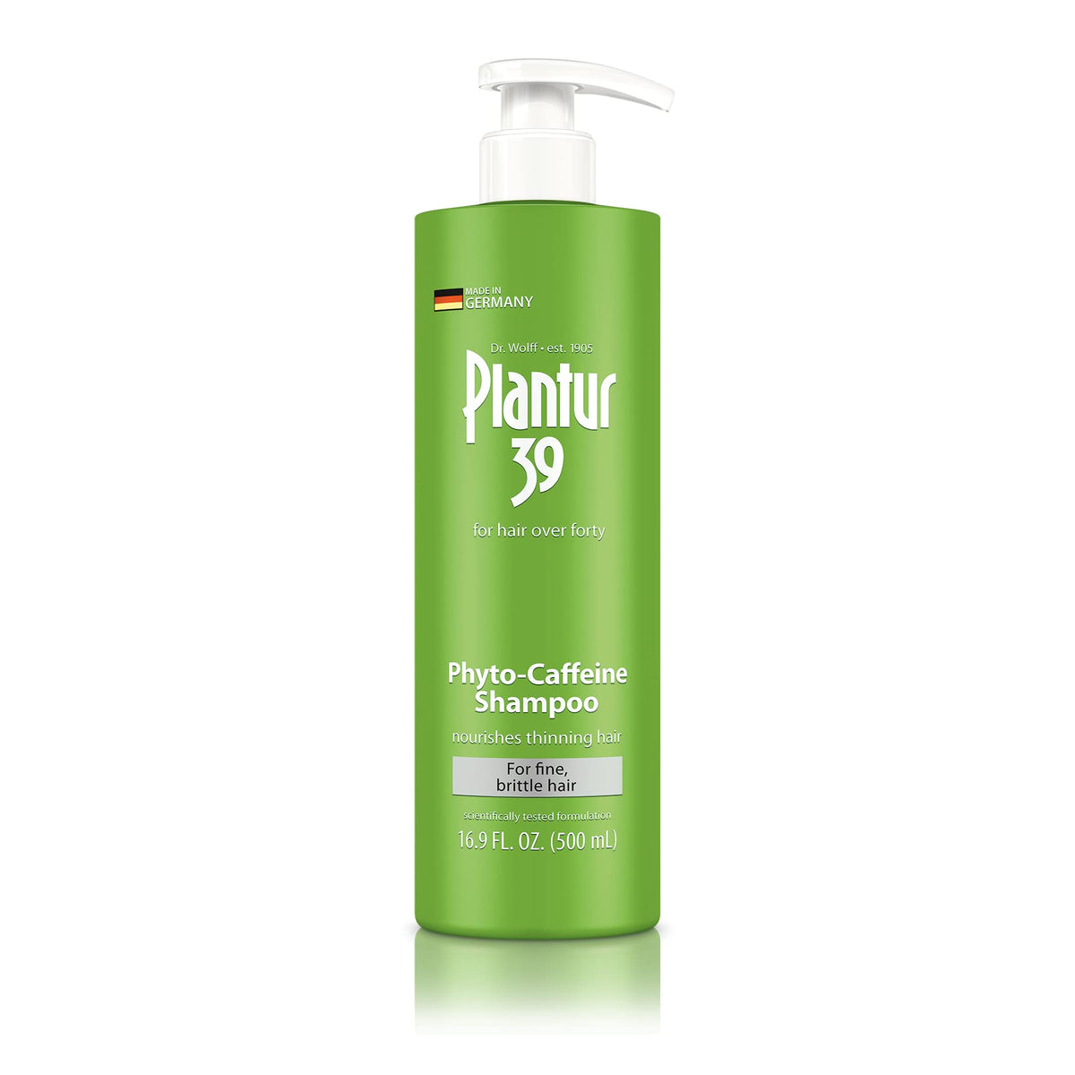 Plantur bottle front view showing label and volume for clear identification and trust