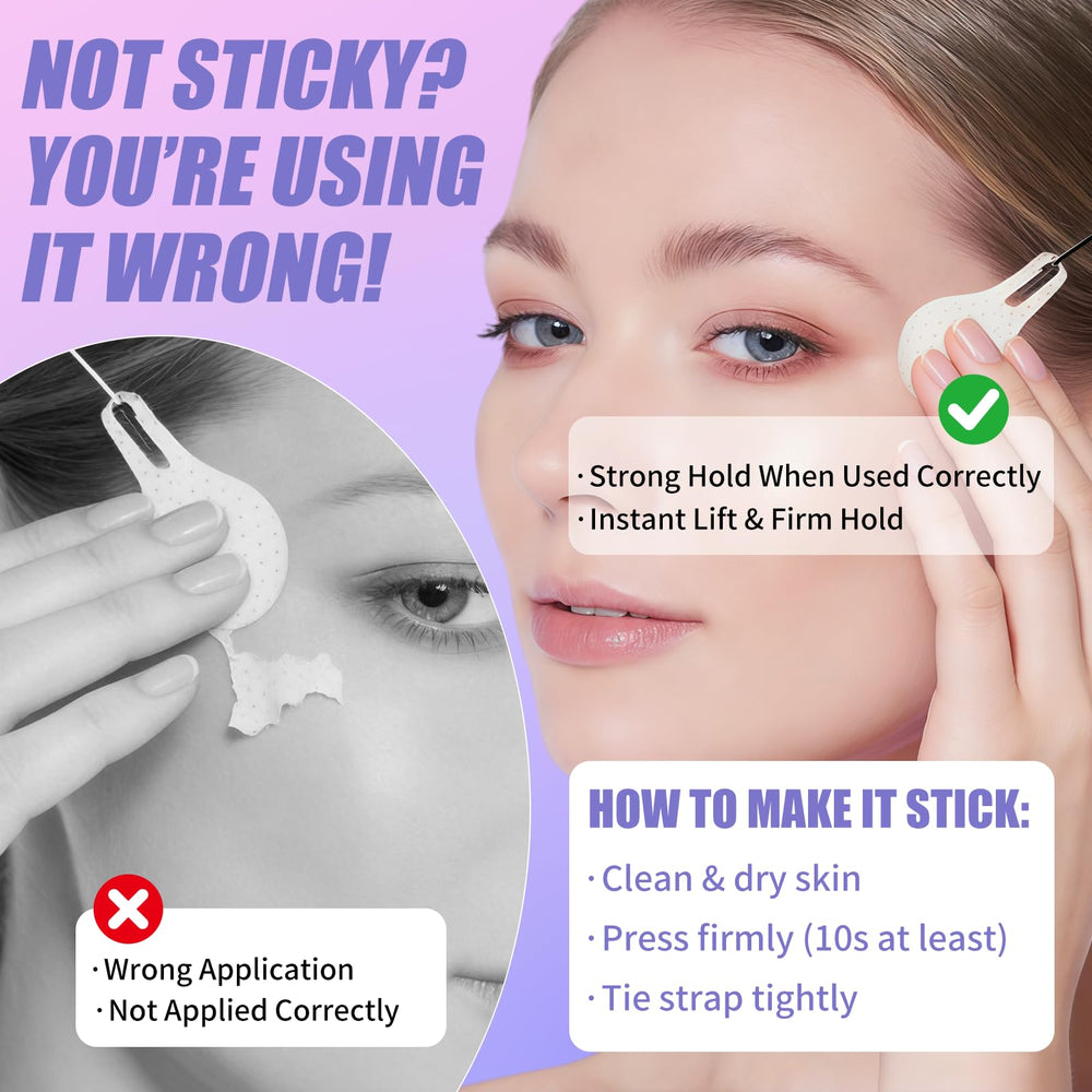 PLAYQUEEN tape hidden under makeup for natural-looking coverage