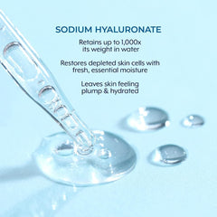 gel drop texture close-up showing Plexaderm hyaluronic moisturizer plumping effect