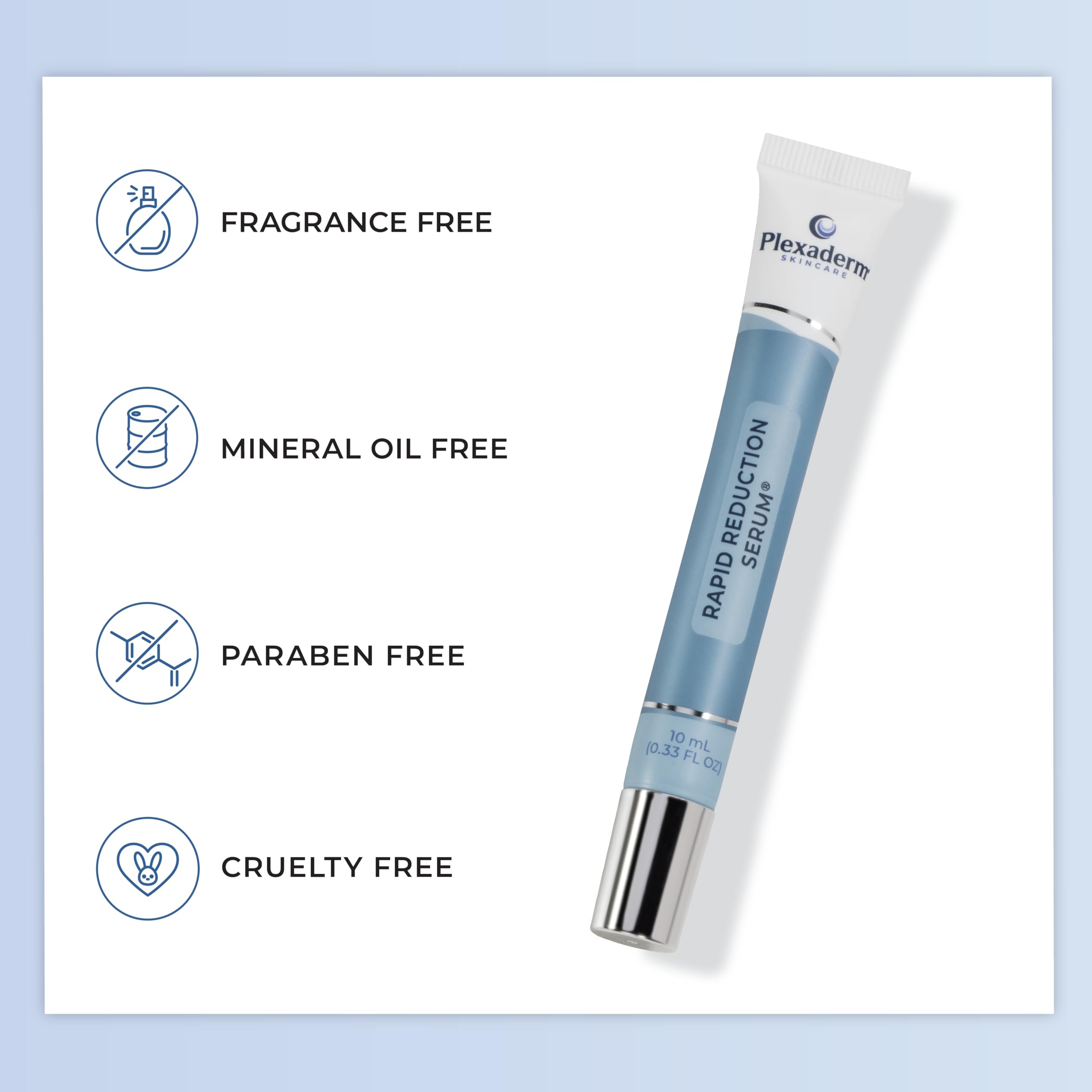 Plexaderm jar open top showing serum consistency and ready-to-use