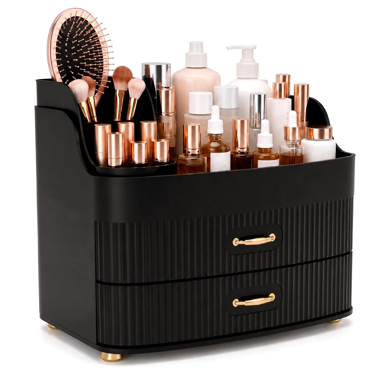 Plukers front view organizer on countertop showing neat storage and instant access