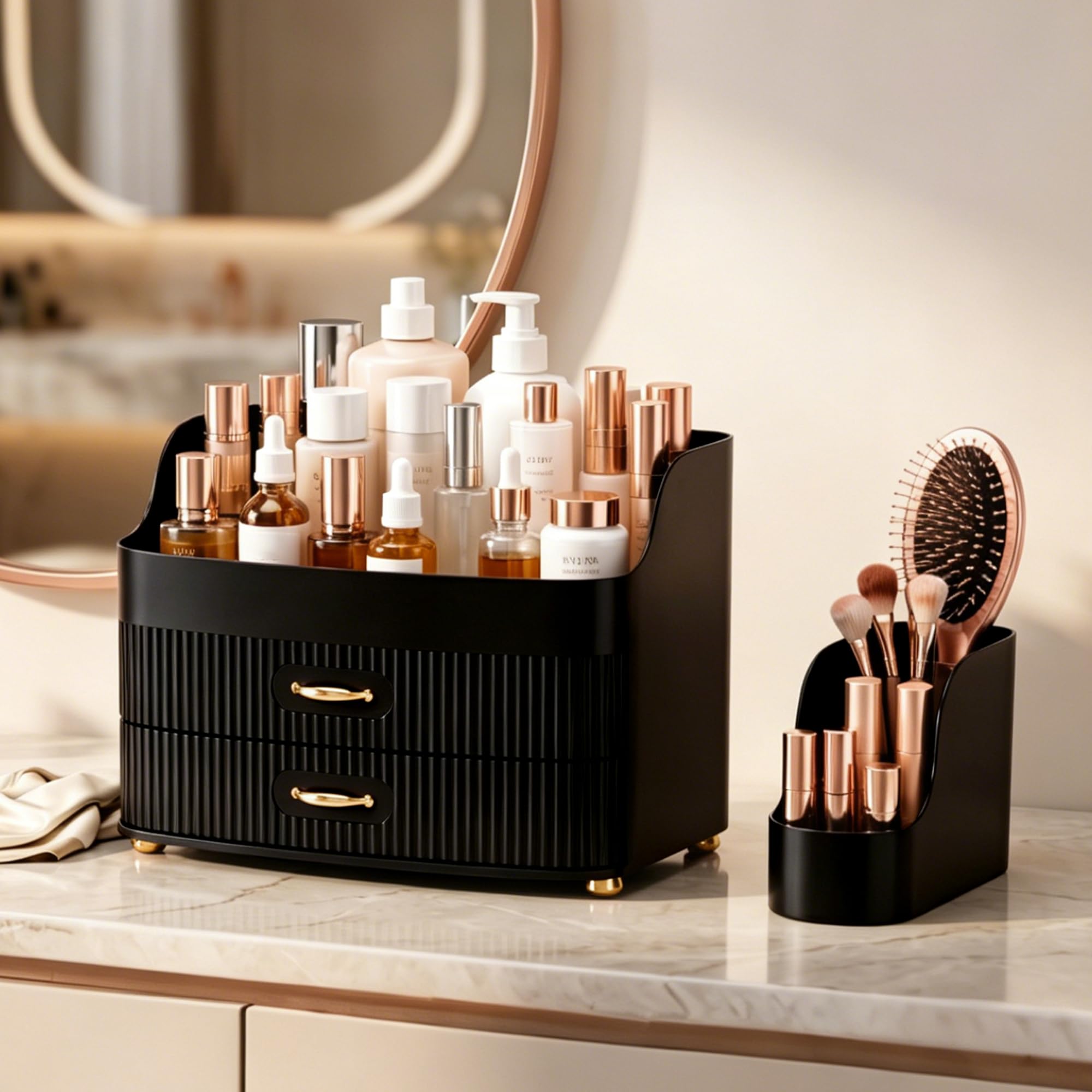 Plukers top deck with removable brush holder arranged for fast daily use
