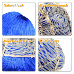 PLULON inside netted wig cap showing adjustable elastic band for secure fit