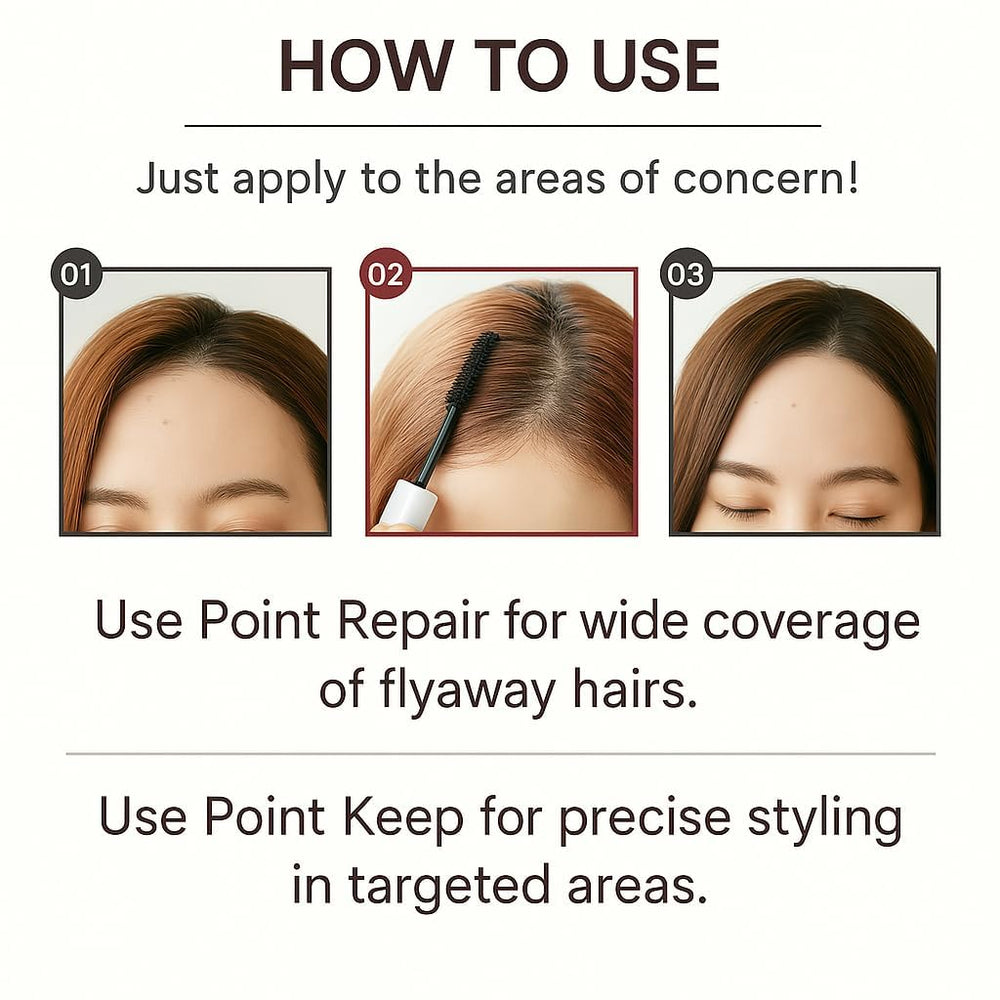 Plus eau open wand close-up with micro brush demonstrating precise application