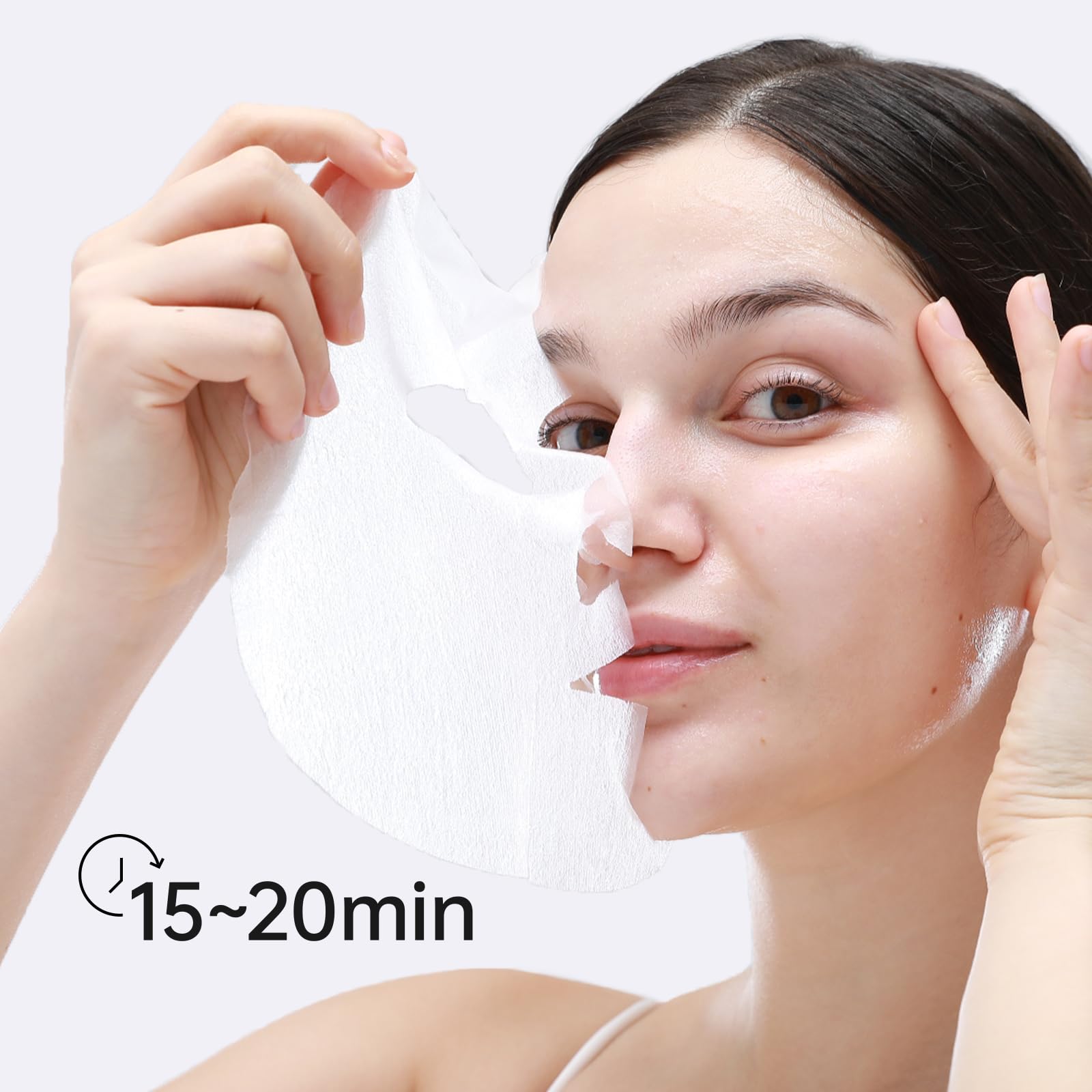+WIS+ mask in use on model demonstrating even coverage and instant moisturizing comfort