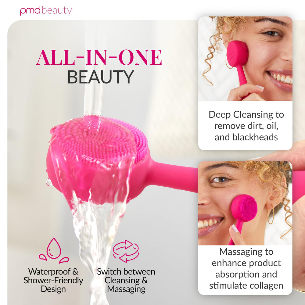 PMD Beauty Clean Mini in hand to show size and easy grip benefit