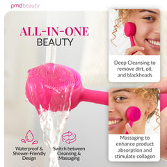 PMD Beauty Clean Mini in hand to show size and easy grip benefit