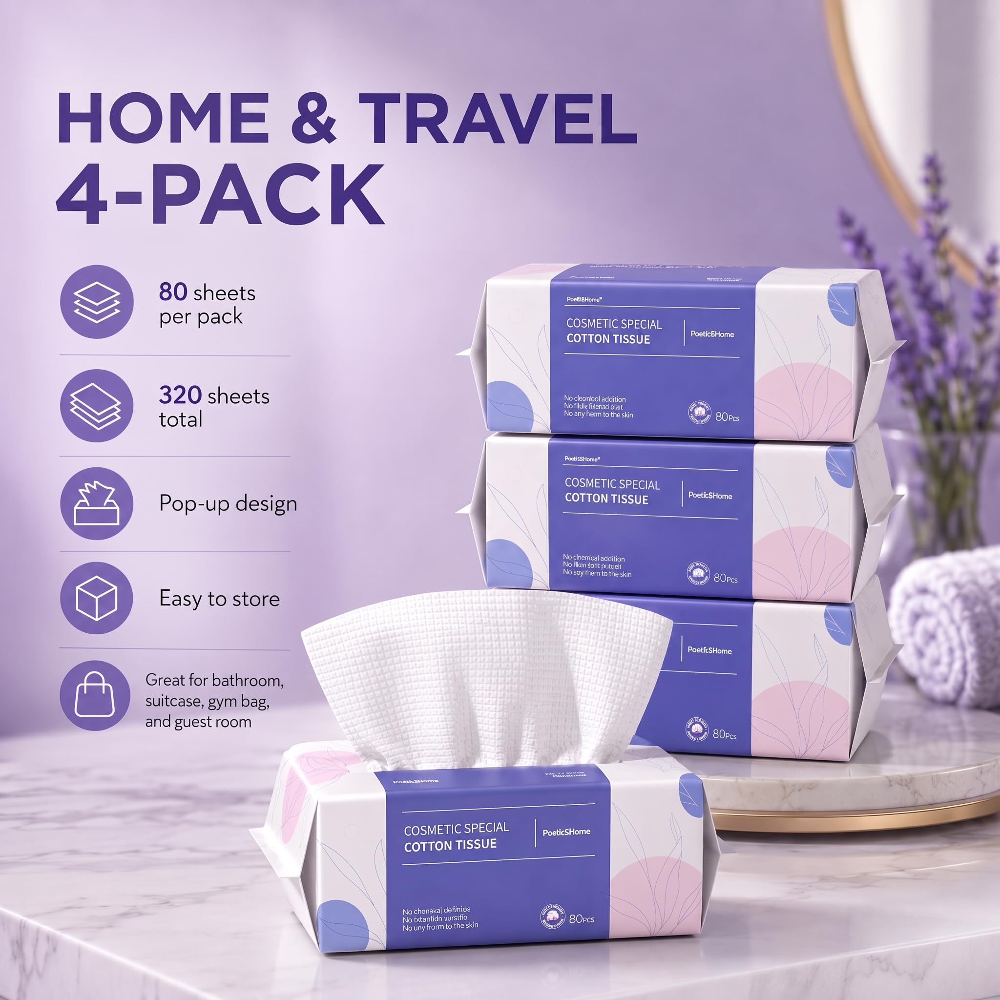 PoeticEHome towels displayed in bathroom setting for guest use