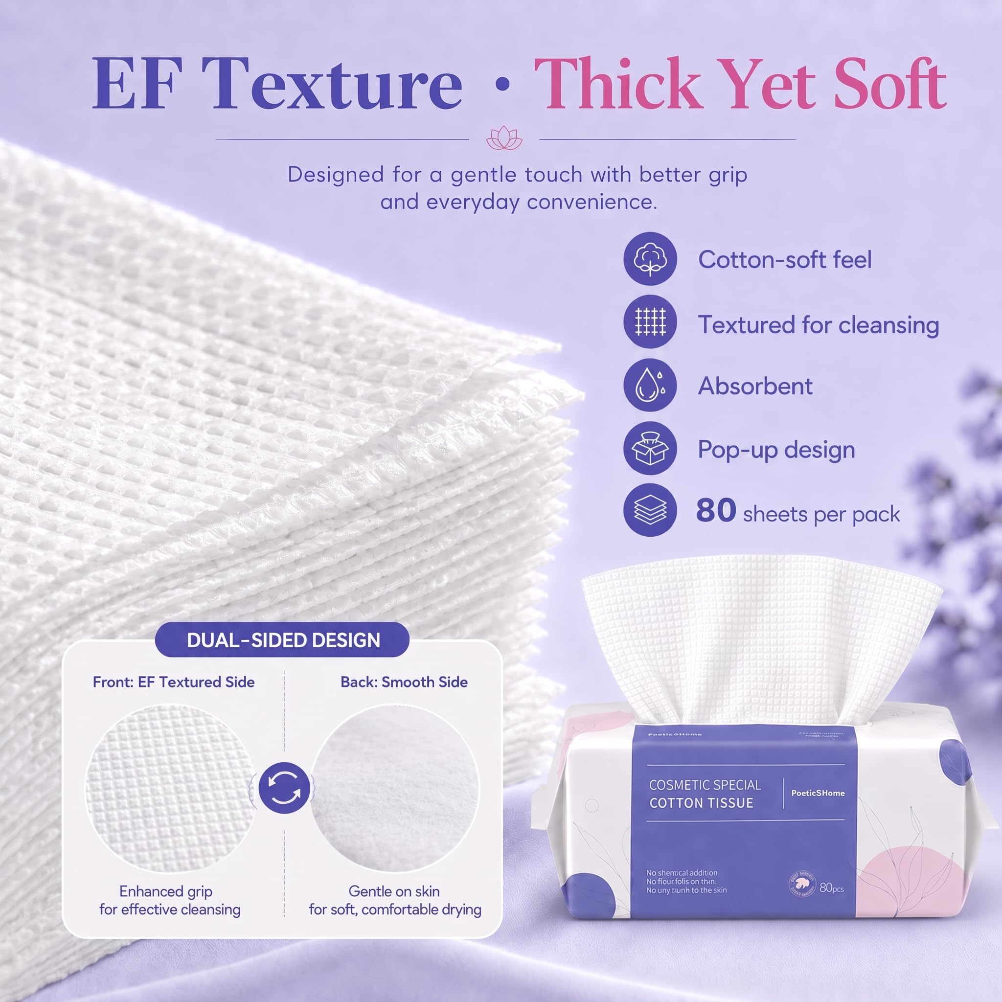 PoeticEHome towel held in hand demonstrating thickness and durability