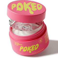 Poked front jar showing label and size for clear product identification