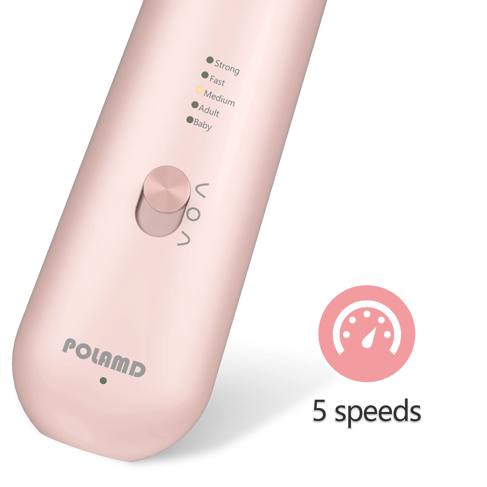 POLAMD size comparison next to common objects illustrating compact, travel-friendly portability