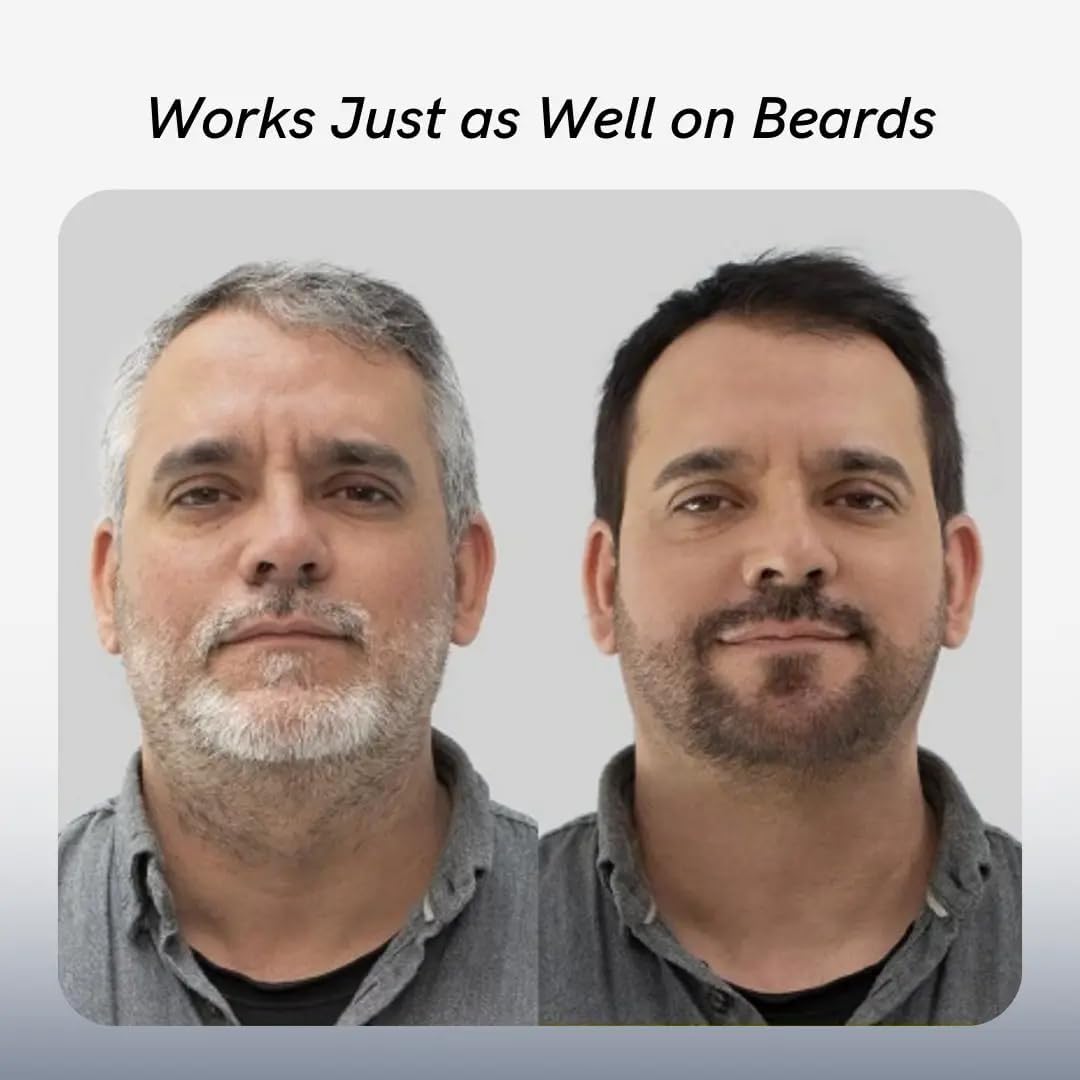 POLAR HAIR CARE before and after showing improved red tone vibrancy